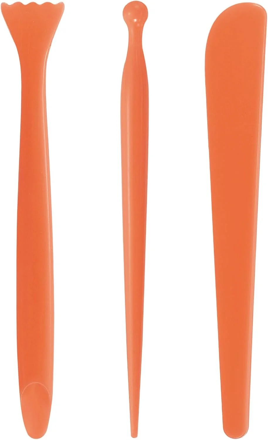 ست ابزار سفالگری پلاستیکی QUARKZMAN، 3 عددی، ست مدل‌سازی دو طرفه، ابزار مدل‌سازی خاک رس، حکاکی سرامیک برای شکل‌دهی، برش، تزئین، برجسته‌سازی، قرمز