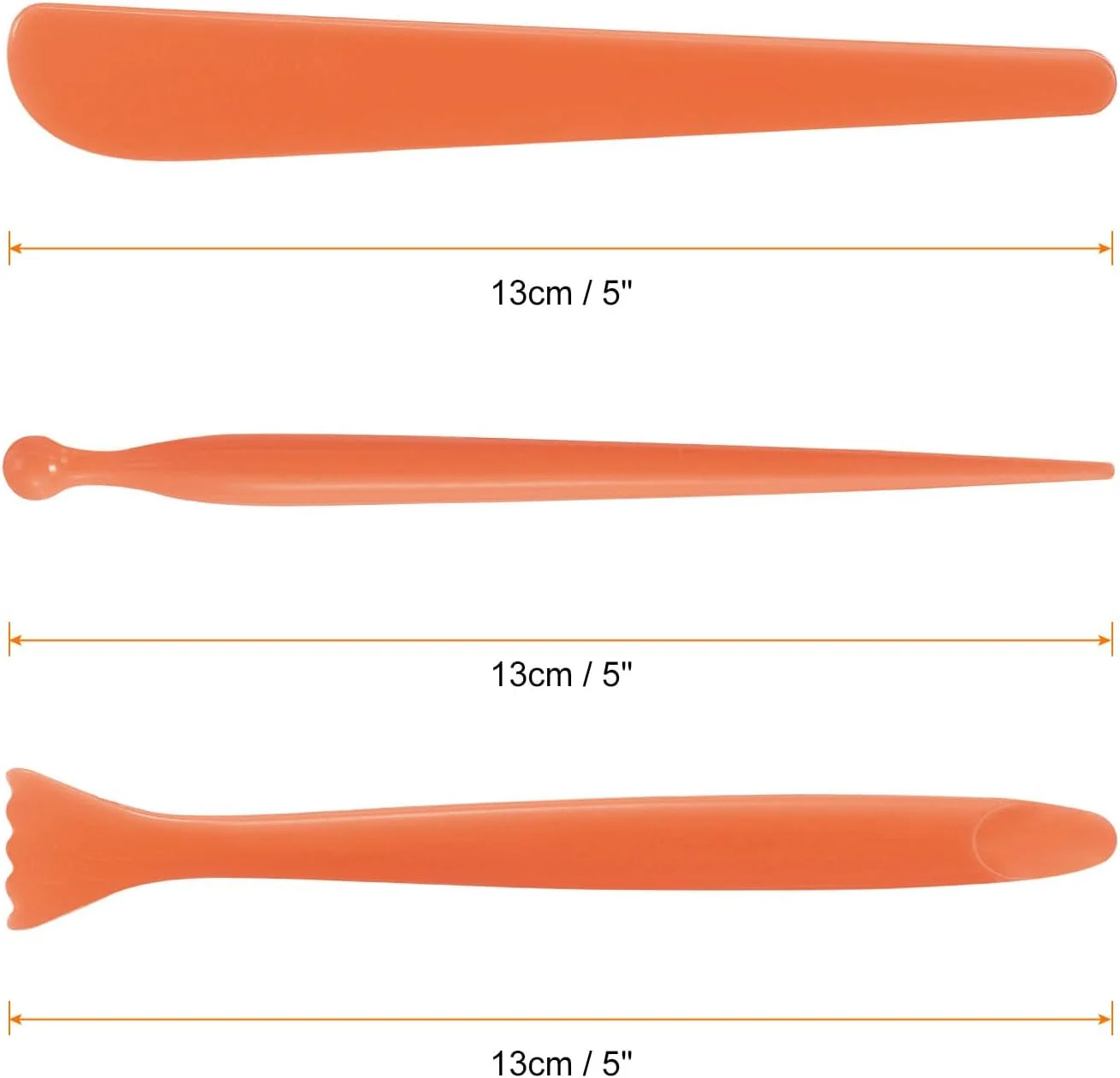 ست ابزار سفالگری پلاستیکی QUARKZMAN، 3 عددی، ست مدل‌سازی دو طرفه، ابزار مدل‌سازی خاک رس، حکاکی سرامیک برای شکل‌دهی، برش، تزئین، برجسته‌سازی، قرمز