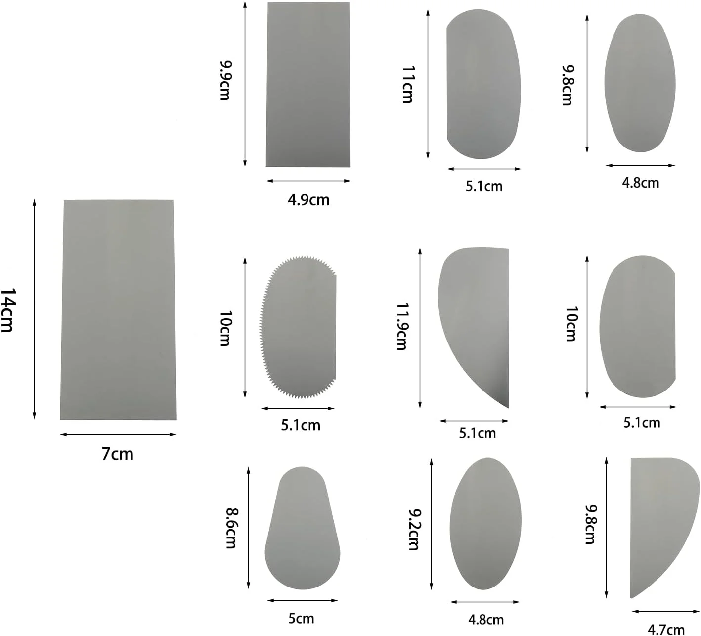 مجموعه ابزار سفالگری استیل ZZHXSM شامل 10 قطعه، ابزار مجسمه سازی سفال از جنس استیل ضد زنگ، لوازم هنری دست ساز، کاردک مناسب برای حکاکی سرامیک، ساخت کیک و حکاکی هنری