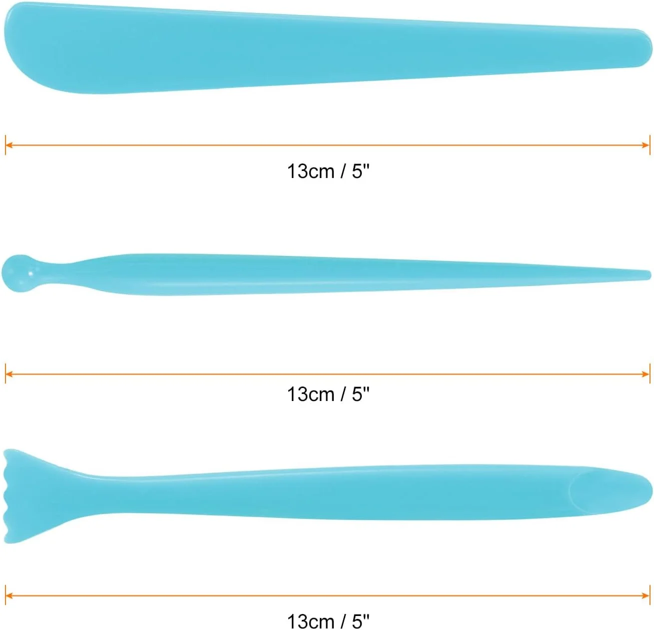 ست ابزار سفالگری پلاستیکی کوارکزمن 3 عددی، ست مدل سازی دو طرفه، ابزار مدل سازی خاک رس، حکاکی سرامیک برای شکل دادن، برش، تزئین، برجسته سازی، آبی