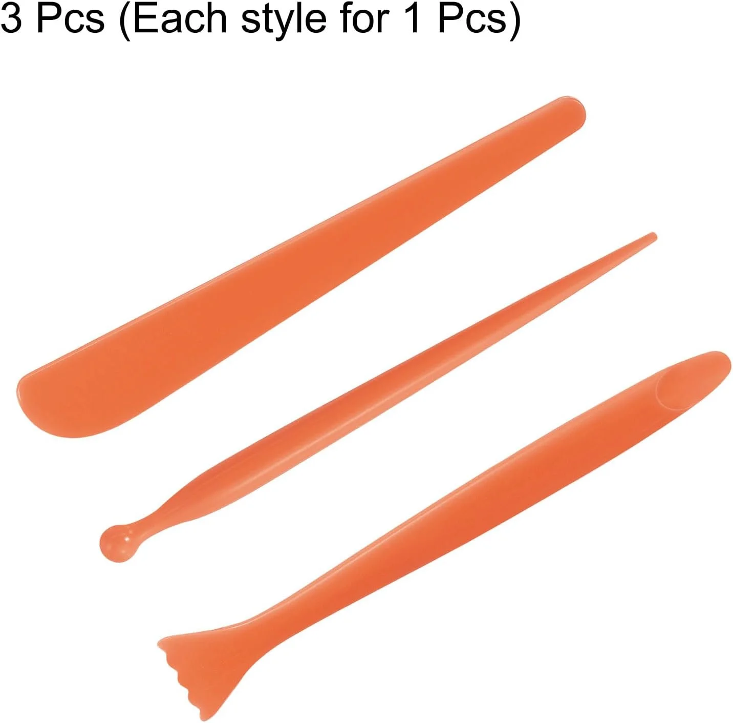 ست ابزار سفالگری پلاستیکی QUARKZMAN، 3 عددی، ست مدل‌سازی دو طرفه، ابزار مدل‌سازی خاک رس، حکاکی سرامیک برای شکل‌دهی، برش، تزئین، برجسته‌سازی، قرمز