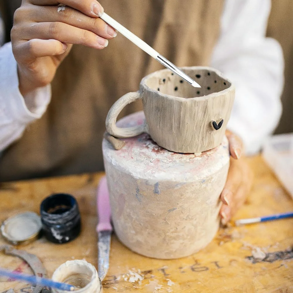 ست 10 عددی ابزار مجسمه سازی سفالی سیلیکونی، ابزار سفالگری، ابزار انعطاف پذیر حکاکی خاک رس، قلم مو رنگ آمیزی برای آثار هنری و صنایع دستی رزینی