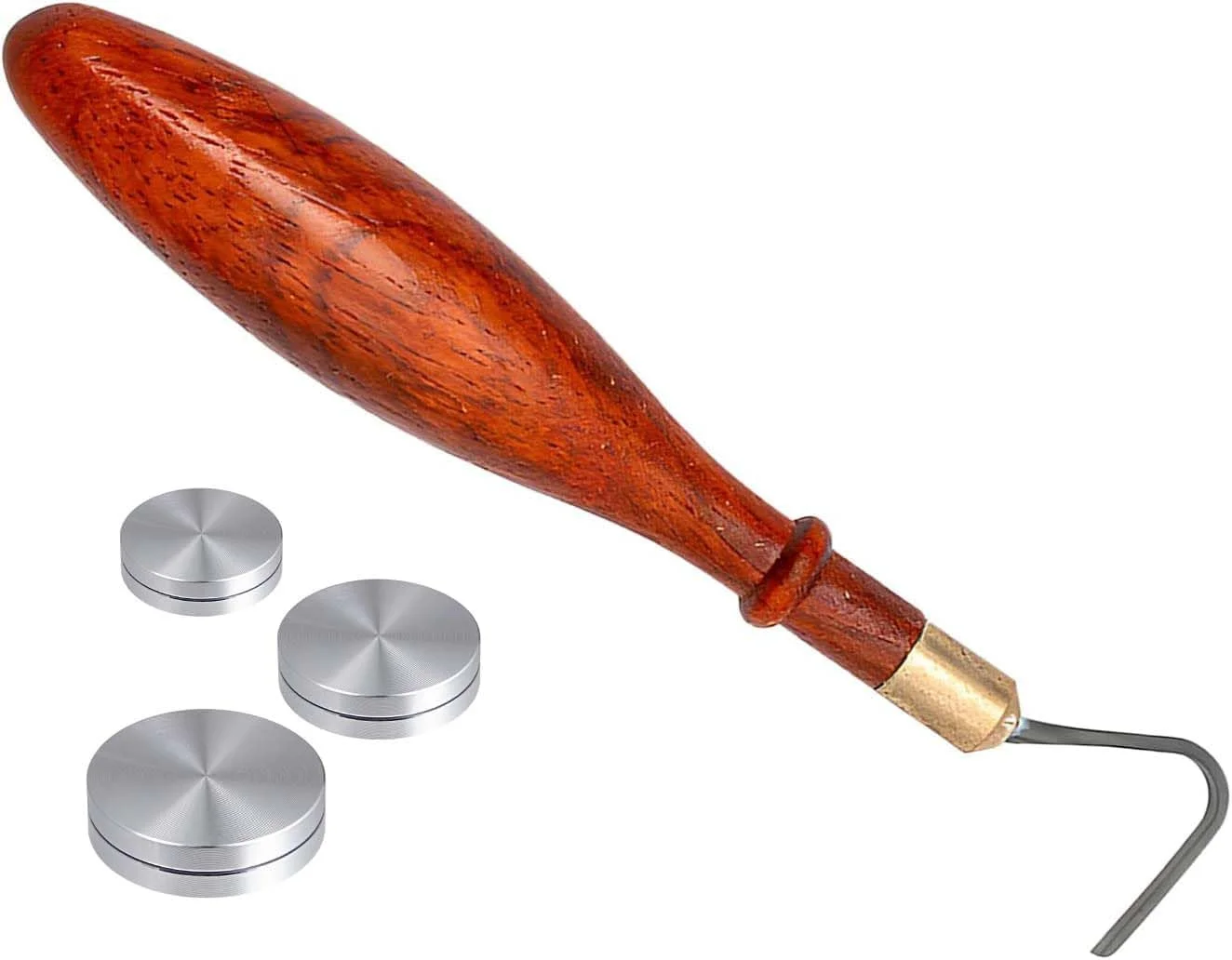 کیت ابزار پرداخت سفالگری SYWAN، ابزار سفالگری تنگستن L شکل + ابزار چرخان پرداخت (30mm/38mm/45mm) کاتر روبان چوب مرجانی آفریقایی برای هنرمندان سفالگر