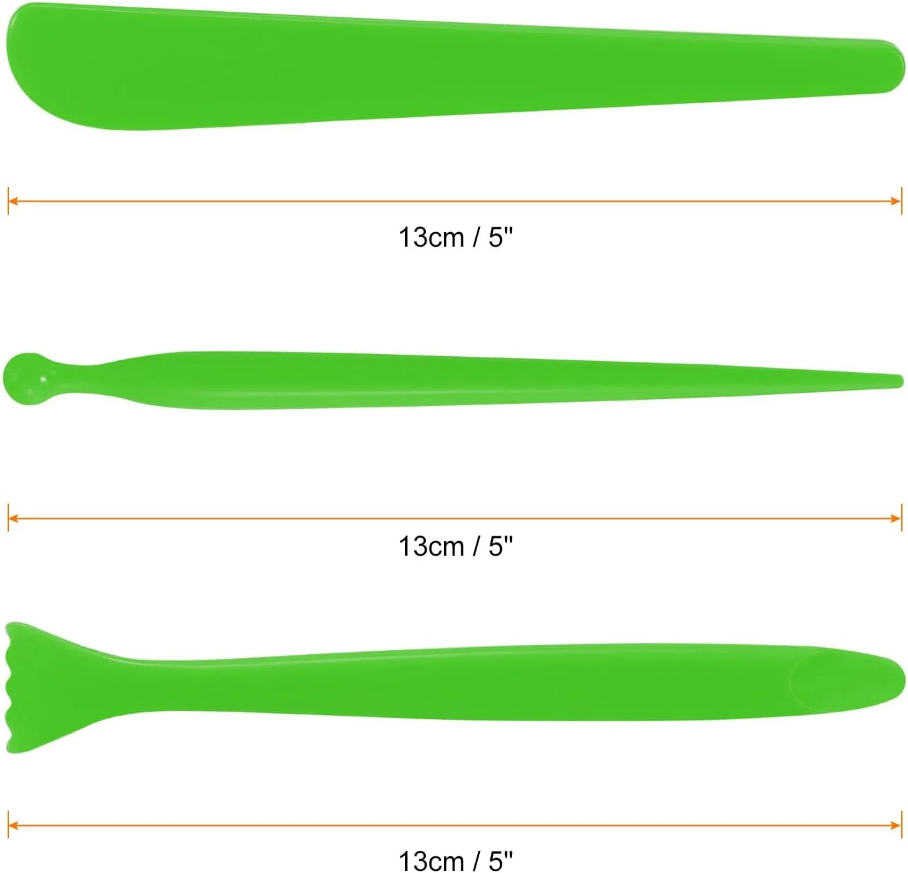 ست ابزار سفالگری پلاستیکی کوارکزمن 3 عددی، ست مدل‌سازی دو طرفه، ابزار مدل‌سازی خاک رس، حکاکی سرامیک برای شکل‌دهی، برش، تزئین، برجسته‌سازی، سبز