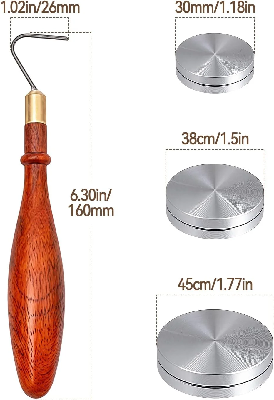 کیت ابزار پرداخت سفالگری SYWAN، ابزار سفالگری تنگستن L شکل + ابزار چرخان پرداخت (30mm/38mm/45mm) کاتر روبان چوب مرجانی آفریقایی برای هنرمندان سفالگر