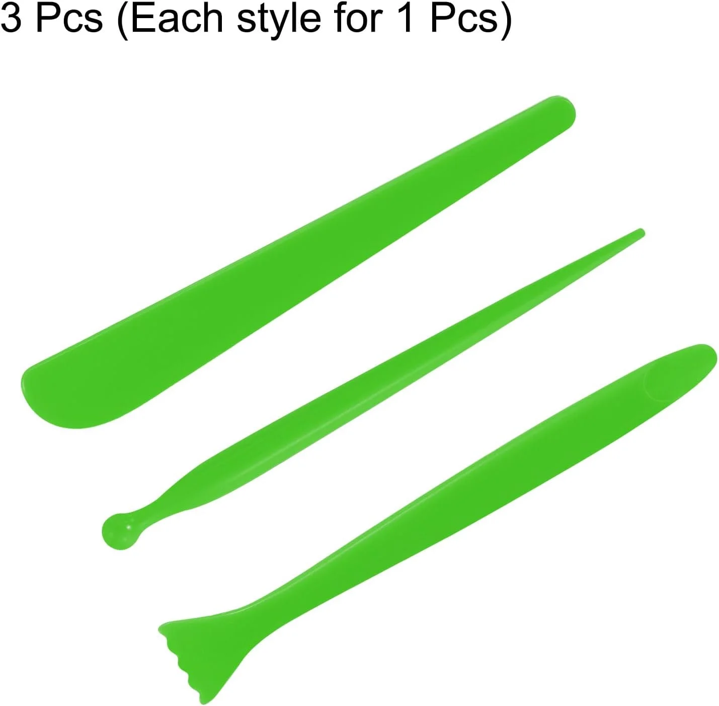 ست ابزار سفالگری پلاستیکی کوارکزمن 3 عددی، ست مدل‌سازی دو طرفه، ابزار مدل‌سازی خاک رس، حکاکی سرامیک برای شکل‌دهی، برش، تزئین، برجسته‌سازی، سبز