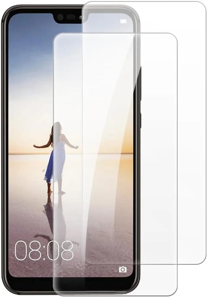 محافظ صفحه نمایش شیشه ای حرارت دیده شانتایم [2 عددی] سازگار با هوآوی P20 لایت (5.84 اینچ)، شفاف HD ضد خش بدون حباب، سازگار با قاب