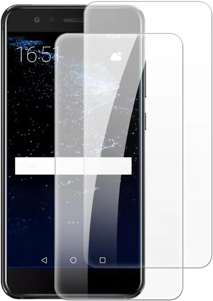 شاین تایم [بسته 2 عددی] محافظ صفحه نمایش شیشه ای حرارت دیده سازگار با هوآوی P10 لایت (5.2 اینچ)، شفاف HD ضد خش بدون حباب، سازگار با قاب