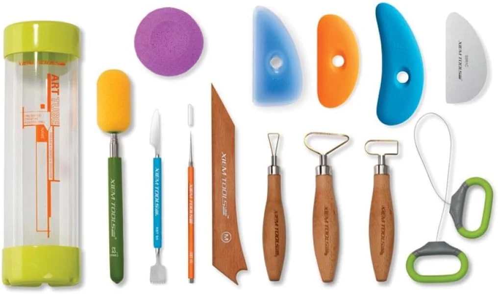 مجموعه ابزار ضروری سفالگری Xiem Tools، ۱۴ قطعه برای سرامیک و سفال