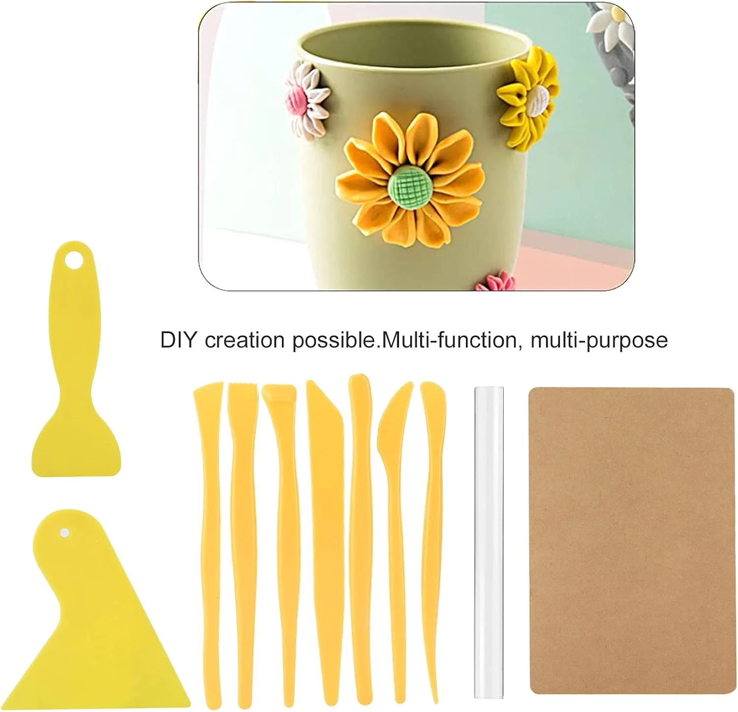 ابزارهای مجسمه‌سازی خرید Meiyya، ابزارهای سفالی کوچک و قابل حمل که به طور گسترده برای پروژه‌های صنایع دستی استفاده می‌شوند