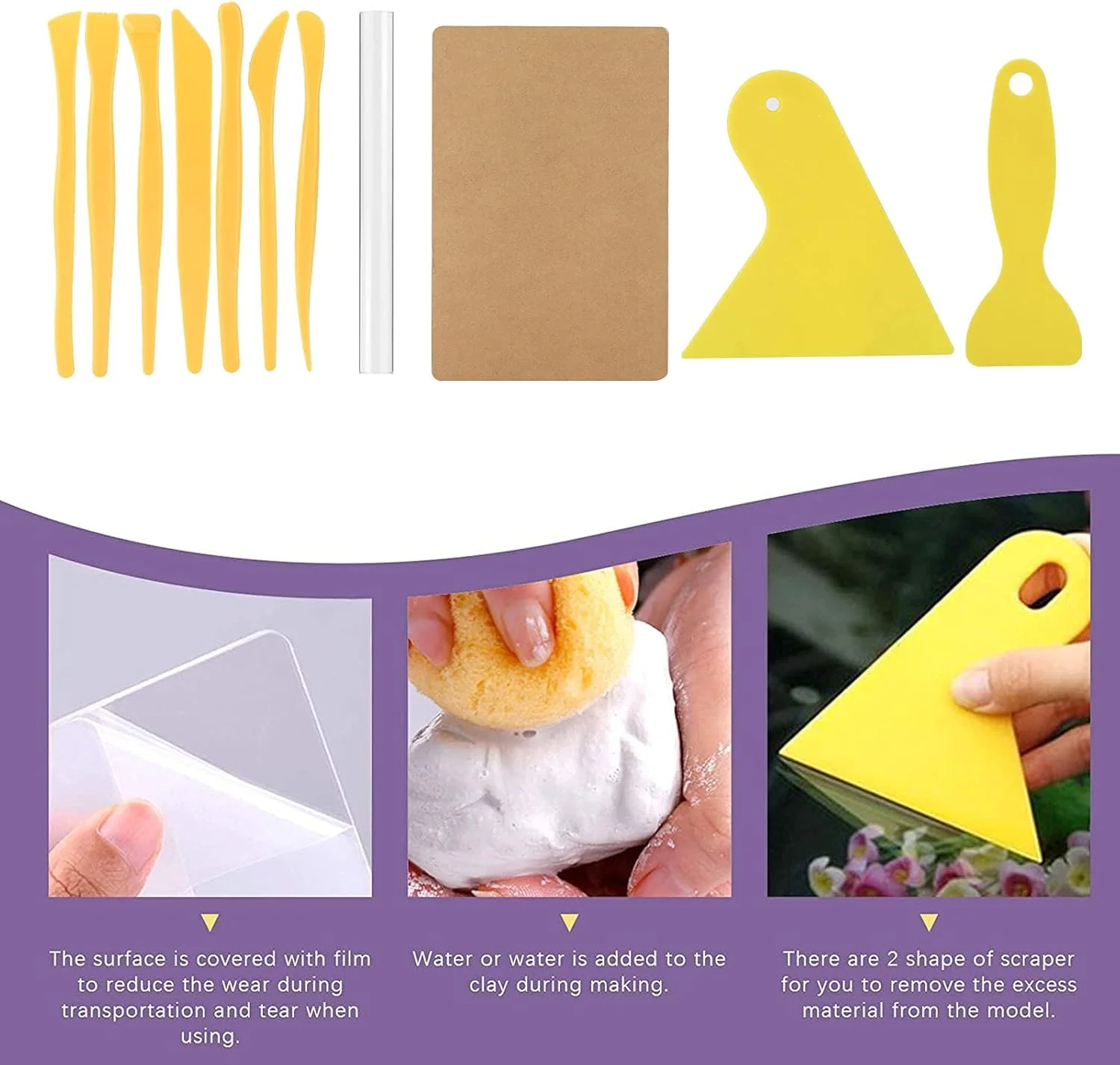 ابزارهای مجسمه‌سازی خرید Meiyya، ابزارهای سفالی کوچک و قابل حمل که به طور گسترده برای پروژه‌های صنایع دستی استفاده می‌شوند