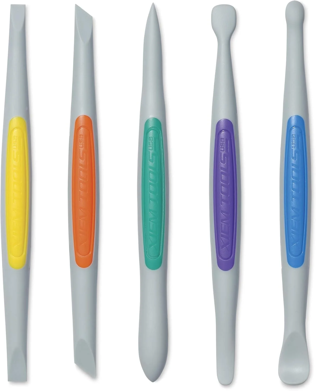 ابزار پرداخت رس سیلیکونی Xiem Tools، ست 5 عددی، انعطاف پذیر-سفت، سایز متوسط