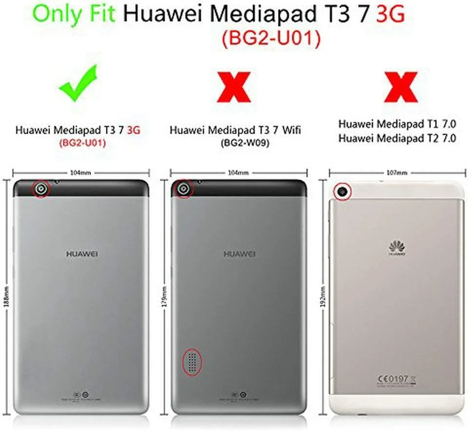 محافظ صفحه نمایش Kepuch برای Huawei MediaPad T3 7 3G - شیشه حرارت دیده 2 عددی - شفاف