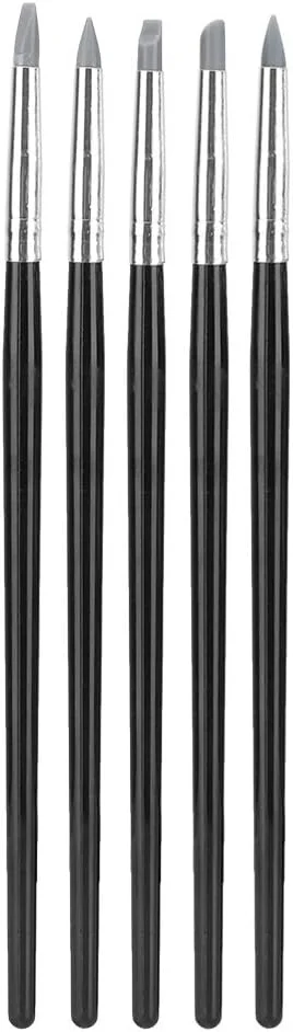 ابزار مجسمه سازی خمیر رسی Luqeeg، 5 عددی، ابزار خمیر رسی سیلیکونی سبک وزن و تمیز شونده آسان، لوازم صنایع دستی | کیت های صنایع دستی | لوازم جانبی شکل دهنده برای خمیر رسی، خمیر کاغذی، سرامیک و غیره