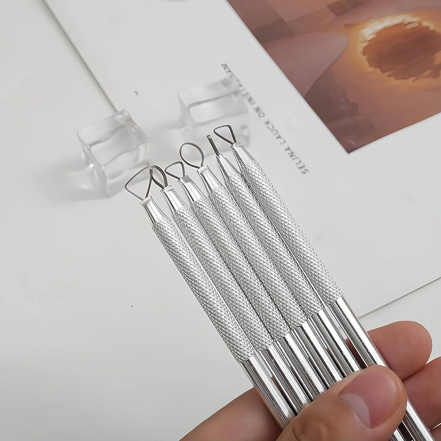 ابزار مجسمه سازی خاک رس (نقره ای)