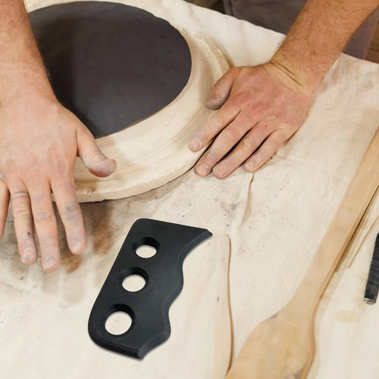 ابزار سرامیکی | ابزار خراشنده صنایع دستی - دسته حکاکی شده برای مجسمه سازی، خراش دادن هنرهای سرامیکی، مدل سازی، بافت دهی، مناسب برای علاقه مندان به صنایع دستی، مبتدیان و پروژه های خلاقانه