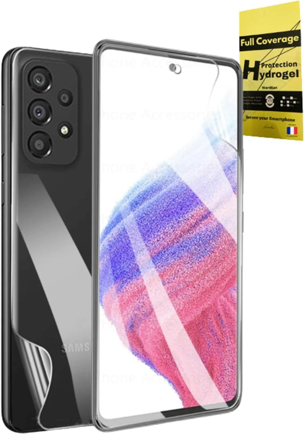 WardSan [2 عدد محافظ صفحه نمایش هیدروژل سه بعدی جلو و پشت برای گوشی هوآوی Honor Magic 6 Pro سایز 6.81 اینچ به همراه هولدر انگشتی گوشی | ضد ضربه | سازگار با قاب | فیلم محافظ TPU نرم