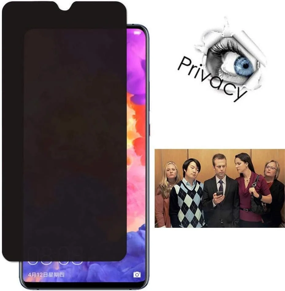 محافظ صفحه نمایش حریم خصوصی 9H، بسته 3 عددی، برای Huawei Mate 10 20 Pro Mate20X P20 Lite P30 Pro، شیشه حرارت دیده ضد دید زدن برای Huawei mate10