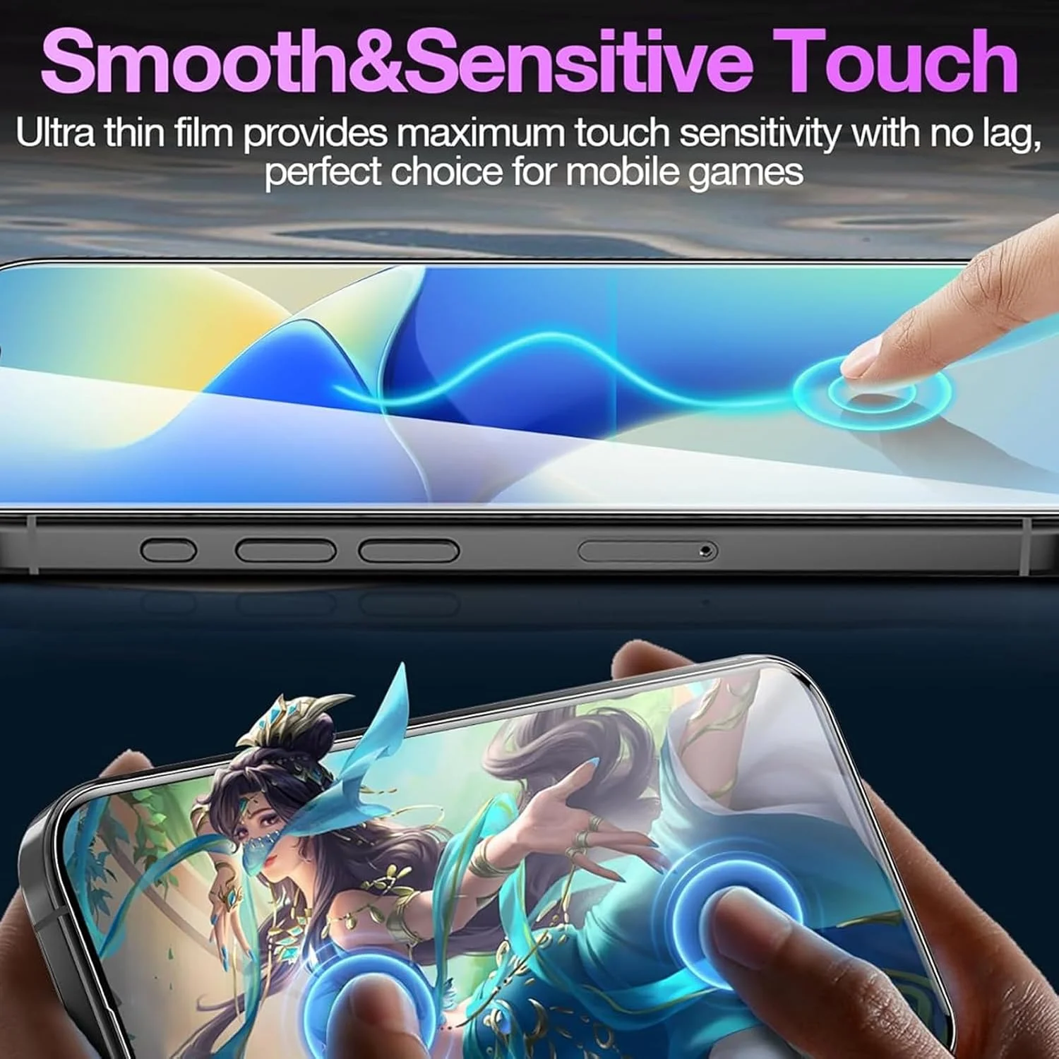 محافظ صفحه نمایش نرم شفاف MuHadJiya برای گوشی هوآوی نوا 13 پرو 5G به همراه یک قاب گوشی شفاف [بسته 2+1 عددی] (مخصوص هوآوی نوا 13 پرو 5G)