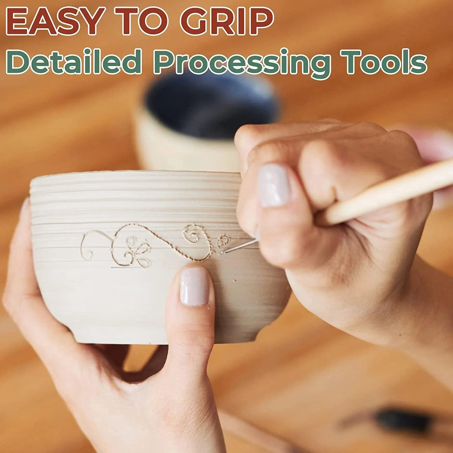 مجموعه 12 عددی ابزار سفالگری Jetmore، ابزار سفالگری و مجسمه سازی، مجموعه ابزار مجسمه سازی و برش خمیر پلیمری برای حکاکی، سرامیک، قالب گیری، DIY