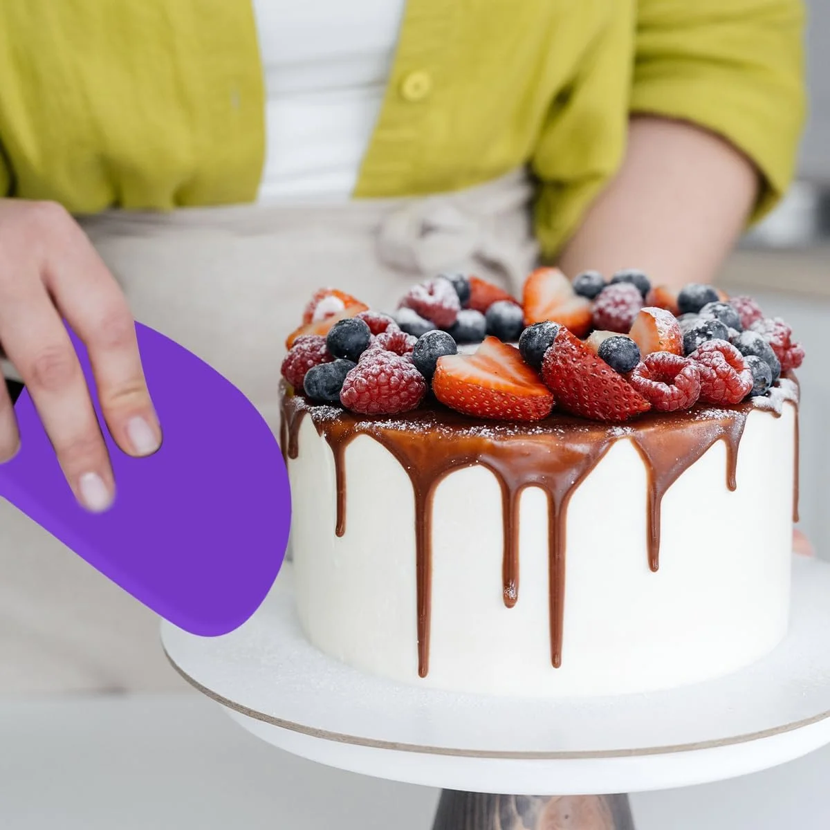 ست ۶ عددی کاردک های پلاستیکی خاک رس GLADFRESIT، کاردک مجسمه سازی پلاستیکی - کاردک خاک رس سفالگری - ابزارهای دندانه دار سرامیکی (بنفش)