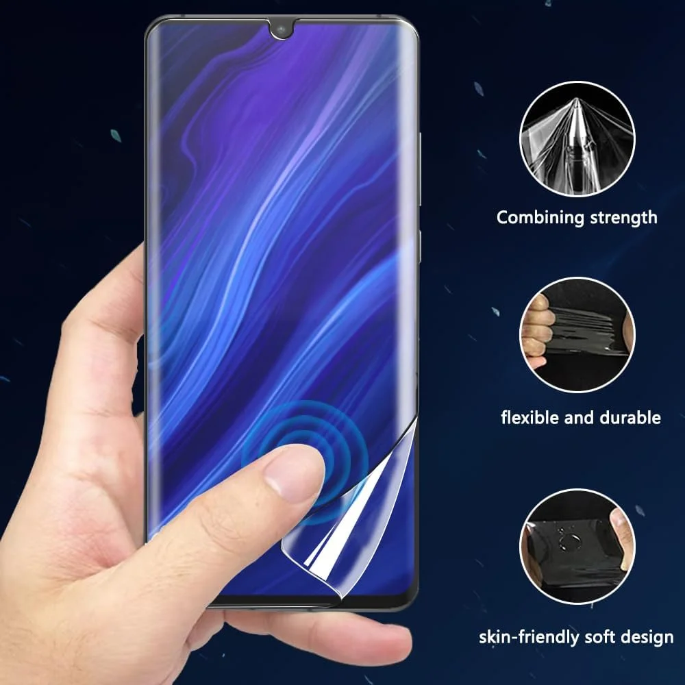 محافظ صفحه نمایش Teenrpov Huawei P30 Pro [غیر شیشه حرارت دیده]، HD/ضد خش، ضد روغن، ضد گرد و غبار، مقاوم در برابر آب، فیلم TPU محافظ صفحه نمایش برای Huawei P30 Pro