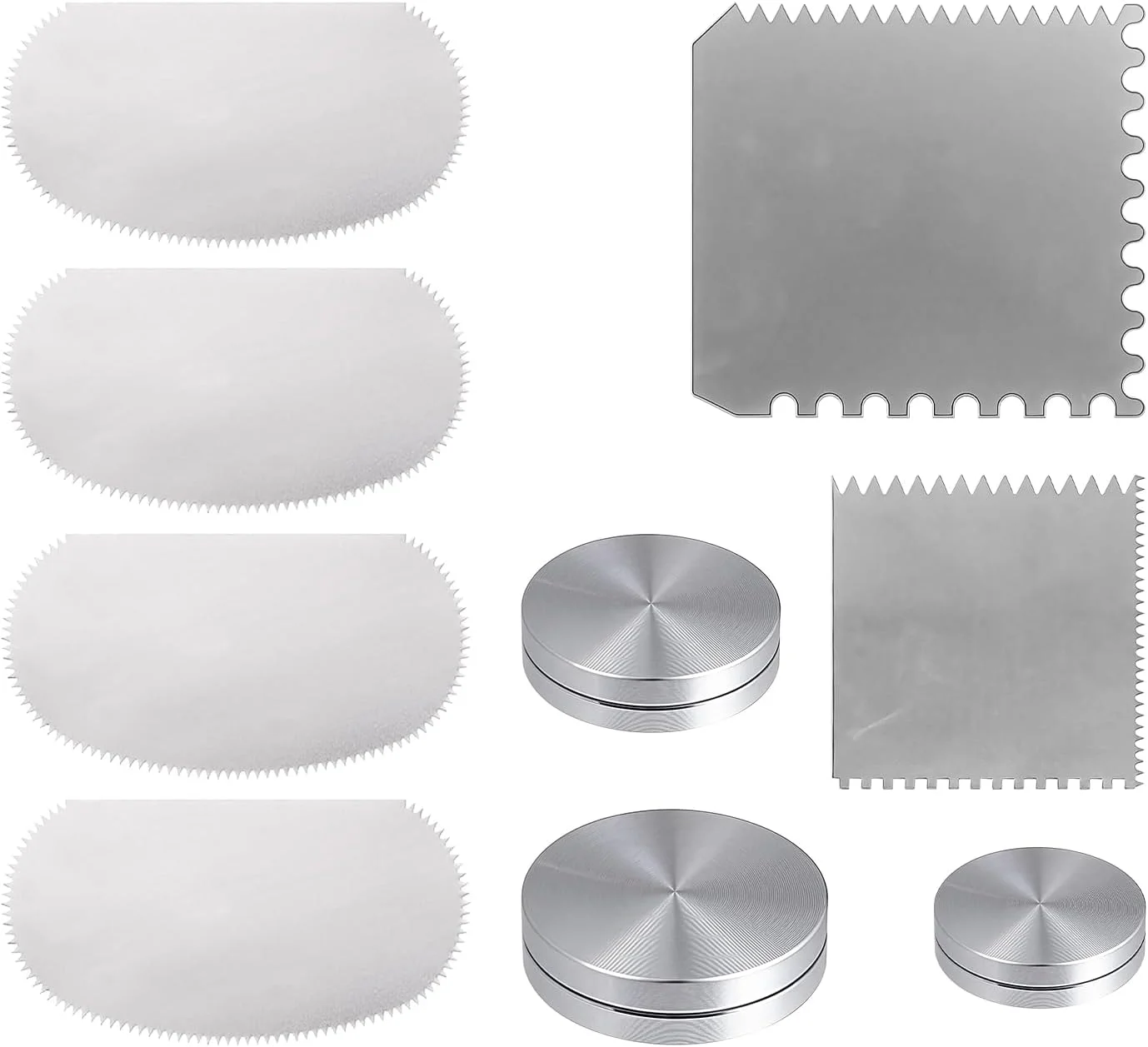 ابزار تراش و پرداخت خاک رس استیل SYWAN (30mm/38mm/45mm) مجموعه مجسمه سازی دندانه دار ابزارهای مجسمه سازی سرامیک برای مدل سازی بافت