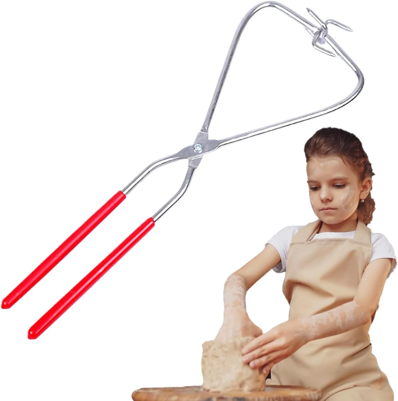 انبر غوطه وری | ابزار لعاب کاری سفالگری - انبر استیل لوازم هنری برای مدل سازی مجسمه سازی و ساخت صنایع دستی هنرمندان