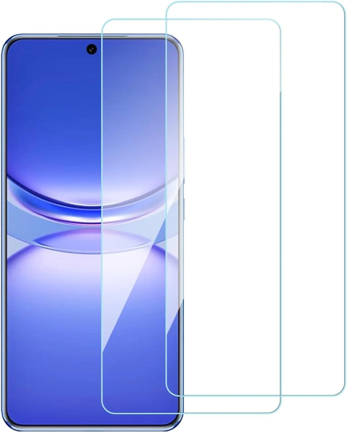محافظ صفحه نمایش شیشه ای حرارت دیده Gruattreay [بسته 2 عددی] سازگار با Huawei Nova 12s، بدون حباب، سختی 9H، مقاوم در برابر خراش، HD شفاف