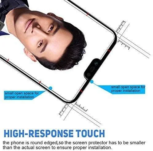 محافظ صفحه نمایش هواوی Honor 8X، فیلم شیشه ای حرارت دیده ممتاز با سختی 9H، بسته 2 عددی