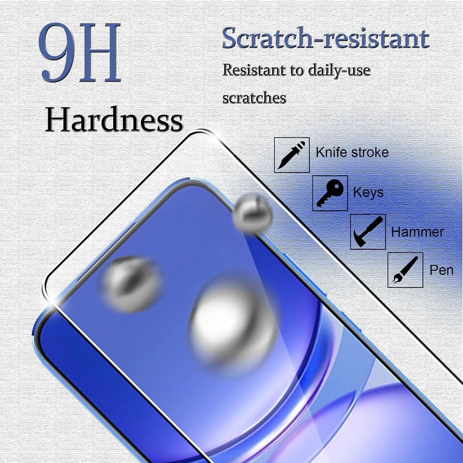 محافظ صفحه نمایش شیشه ای حرارت دیده Gruattreay [بسته 2 عددی] سازگار با Huawei Nova 12s، بدون حباب، سختی 9H، مقاوم در برابر خراش، HD شفاف