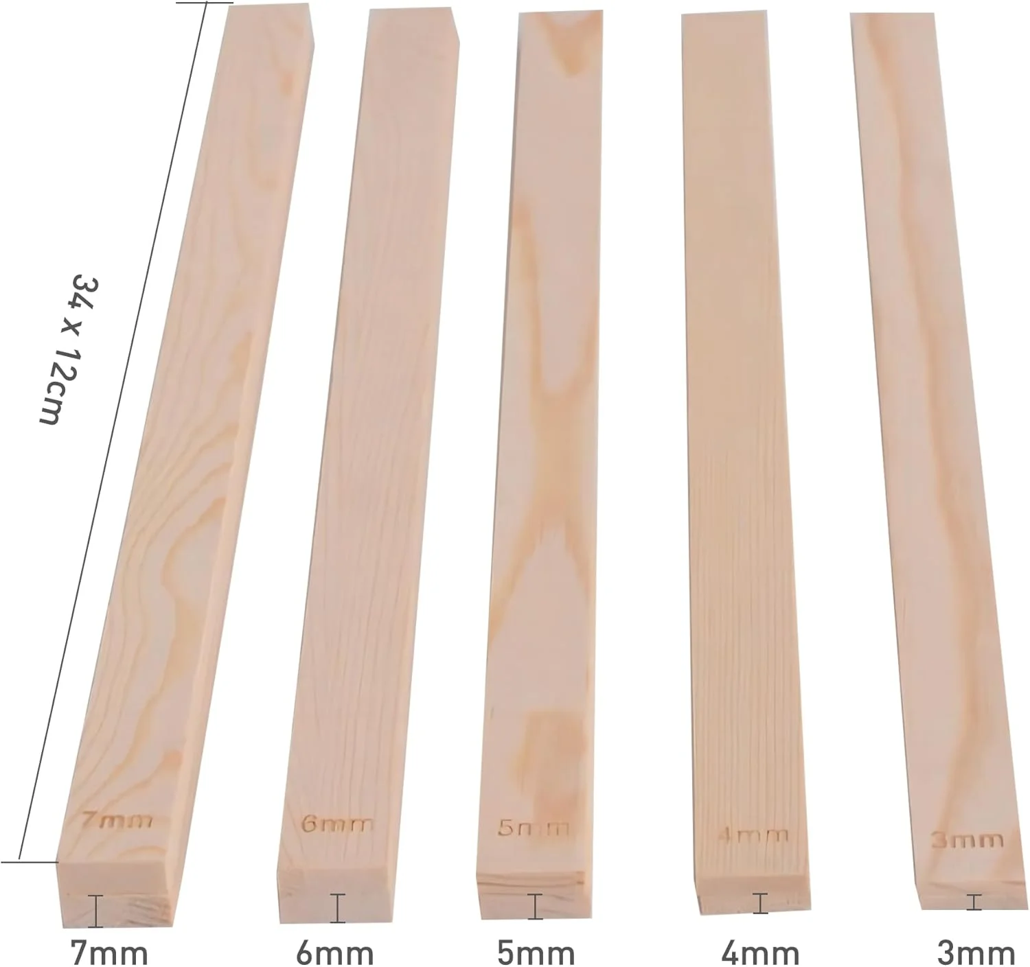 10 عدد ابزار سفالگری، میله های راهنمای غلتکی سفالگری، تخته های چوبی برای ضخامت خمیر پلیمری سفال