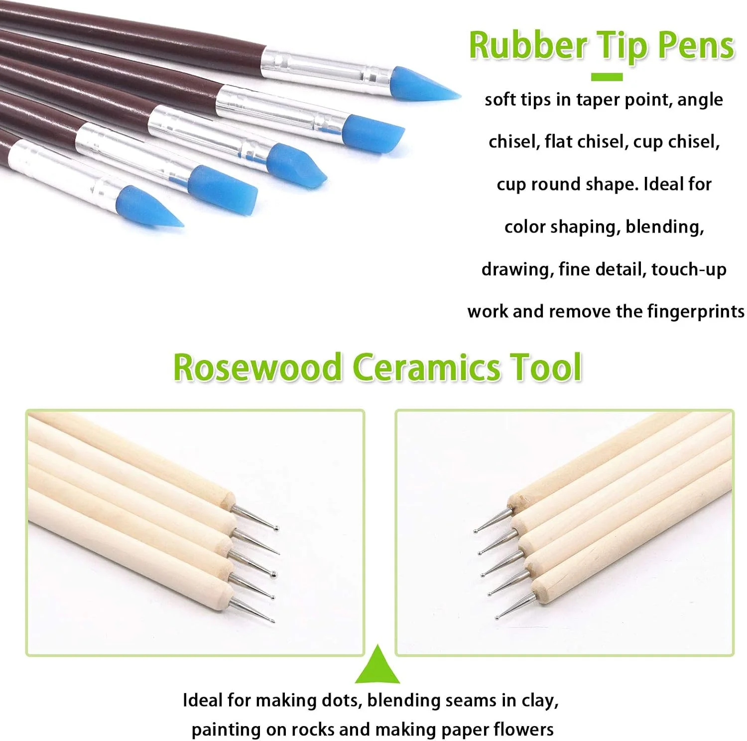 مجموعه 29 عددی ابزار مجسمه سازی سفالی سرامیکی Keadic، ابزار حکاکی صابون برای شکل دادن به گل ها/ برجسته سازی خشک کاغذ/ تزئین فوندانت کیک/ طراحی ناخن/ کاردستی خاک رس سفالی