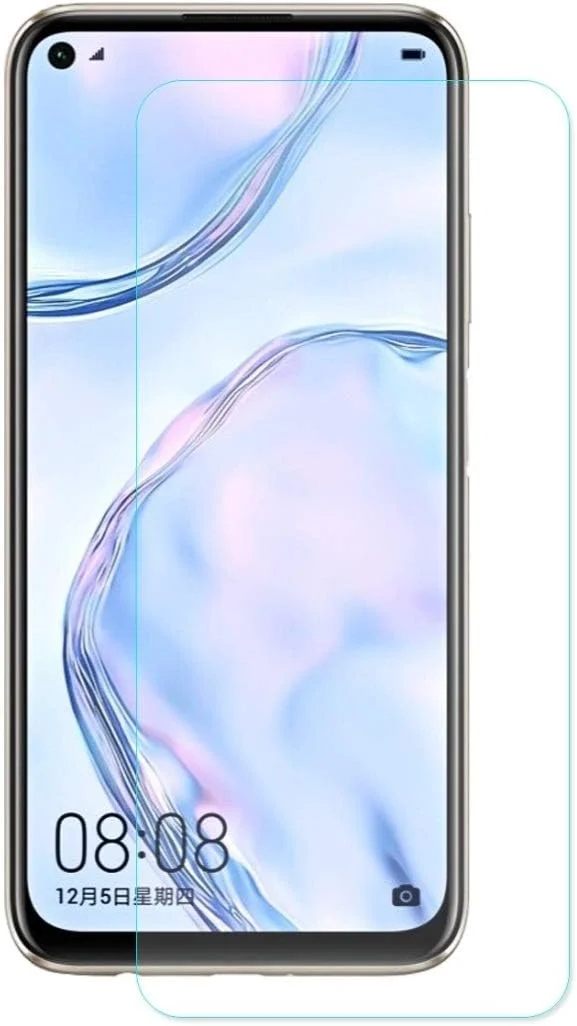 محافظ صفحه نمایش گوشی هوشمند CHENCHUAN برای Huawei Nova 6 SE/P40 Lite Hat-prince 0.26mm 9H 2.5D لبه منحنی فیلم شیشه ای حرارت دیده