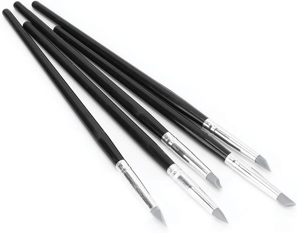 ست 5 عددی ابزار مجسمه سازی خاک رس با سر سیلیکونی