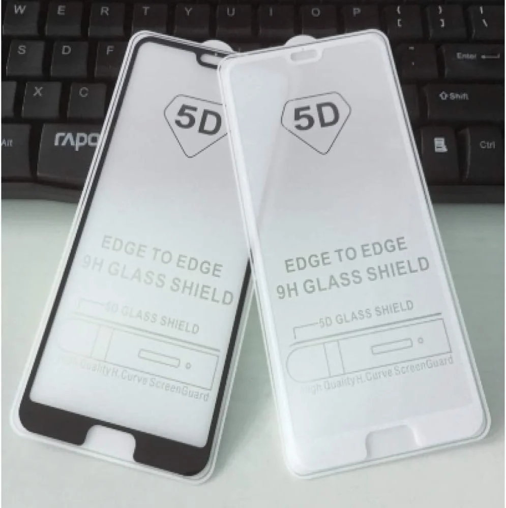 FHNLKFS محافظ صفحه نمایش شیشه ای حرارت دیده 5D با پوشش کامل، 3 عددی، برای گوشی هوآوی Y7 Prime، فیلم محافظ صفحه نمایش گوشی، شیشه با پوشش کامل برای هوآوی Y7 Prime، برای Enjoy 7 Plsus