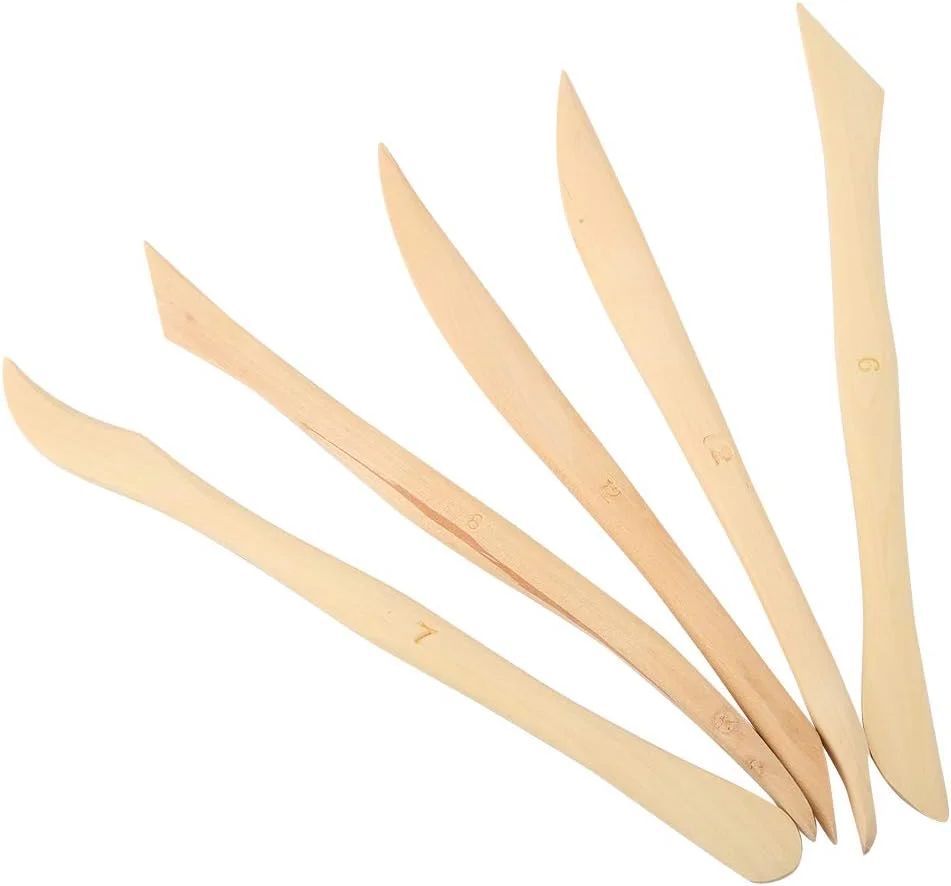 مجموعه 10 عددی ابزار حکاکی و مدل سازی خاک رس چوبی Miokycl، ابزار مجسمه سازی سرامیکی DIY