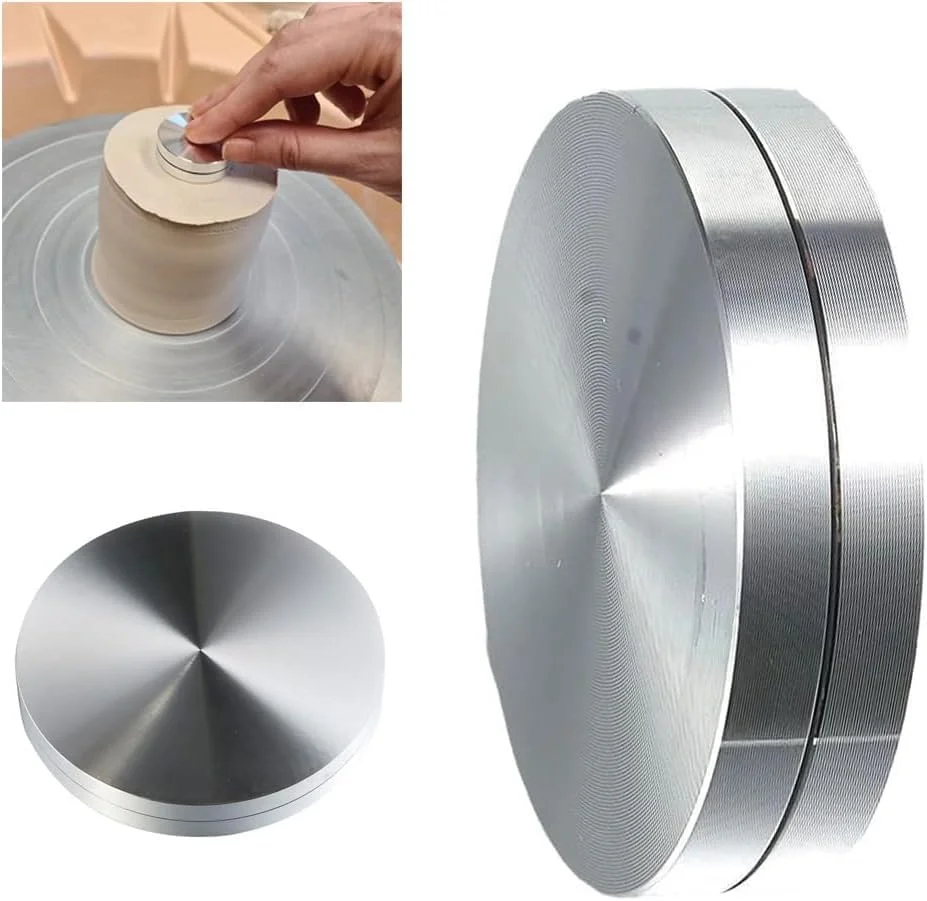 ابزار پرداخت و اصلاح سفال سرامیکی 30 میلی متری نقره ای، ابزار پرداخت سفال، ابزار کوچک چرخشی سرامیکی مناسب برای سفالگران و هنرمندان سفال