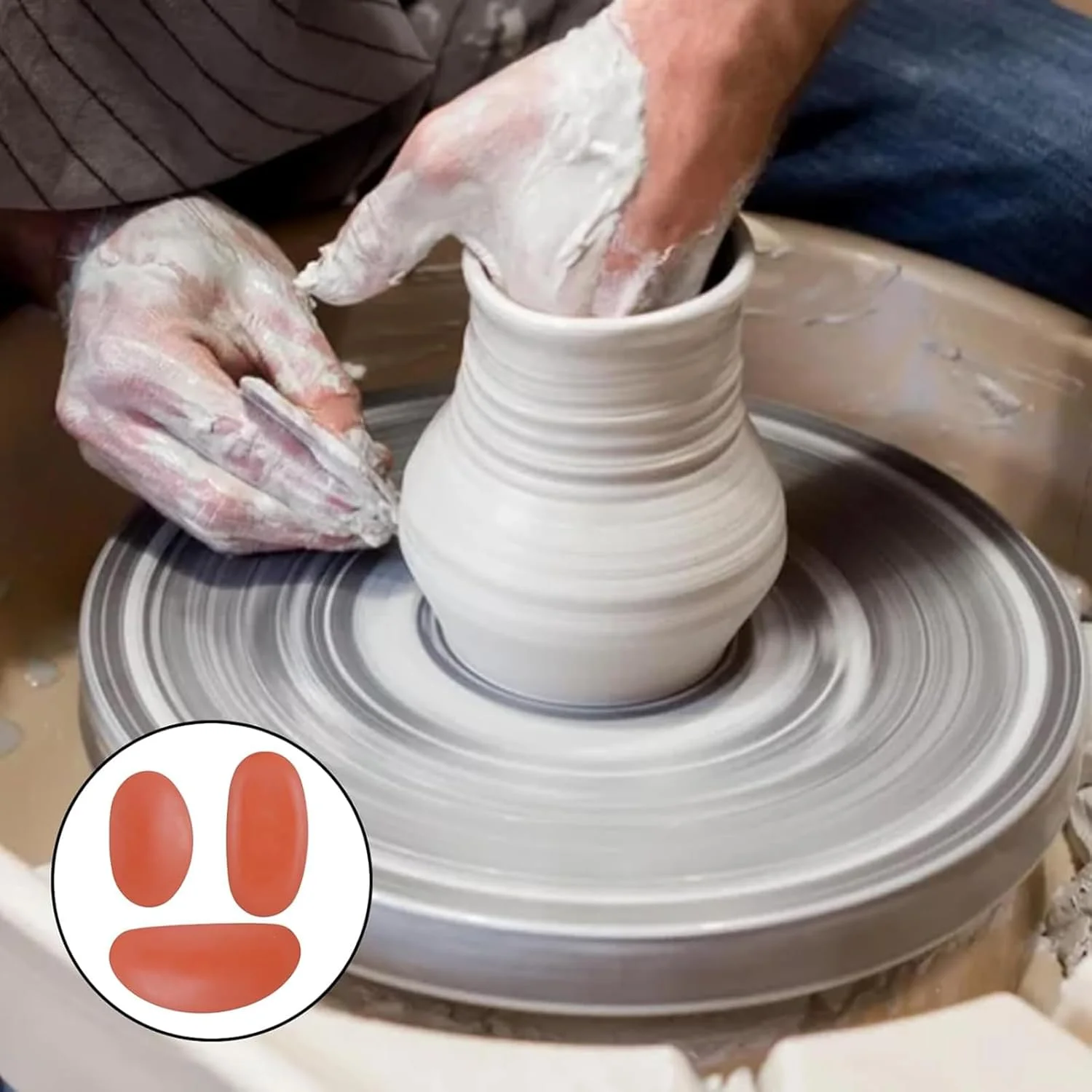 کیان ژنگ هوا 3 عدد دنده سفالی، دنده های سفالی نرم، ابزار سفالی سیلیکونی، ابزار شکل دهی برای سفال، 3 سایز