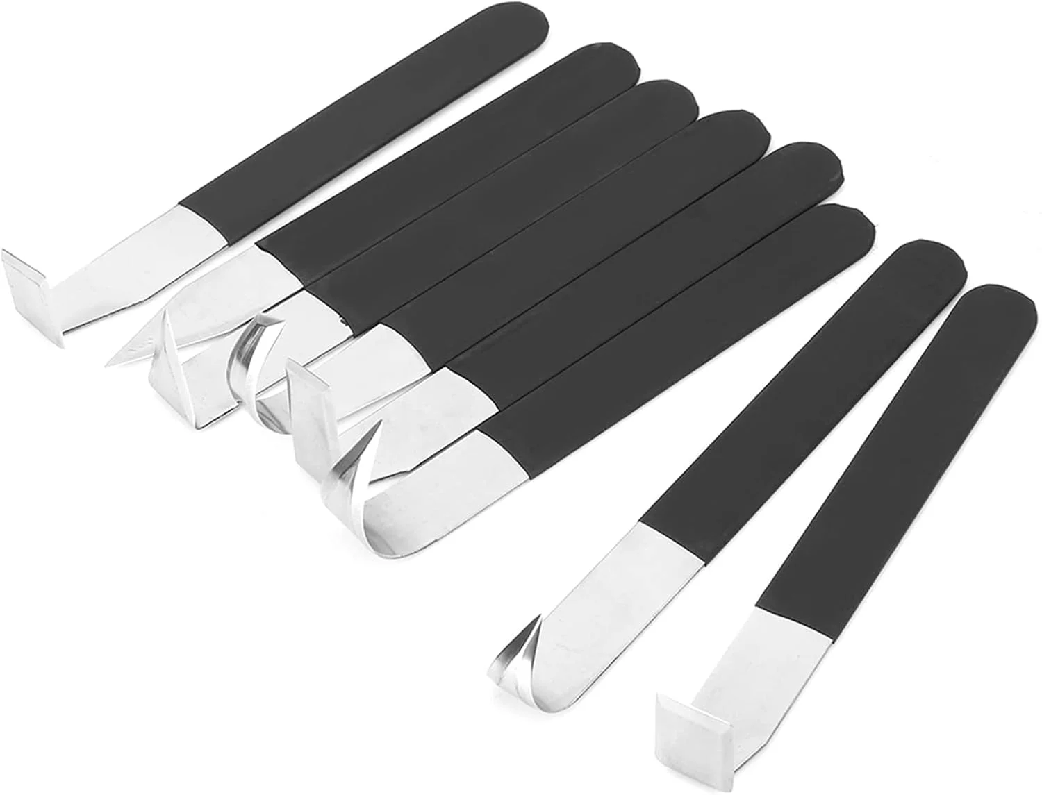 ست ابزار مجسمه سازی سفالی، ابزار حکاکی سر فلزی، لوازم جانبی شکل دهی 8 تکه