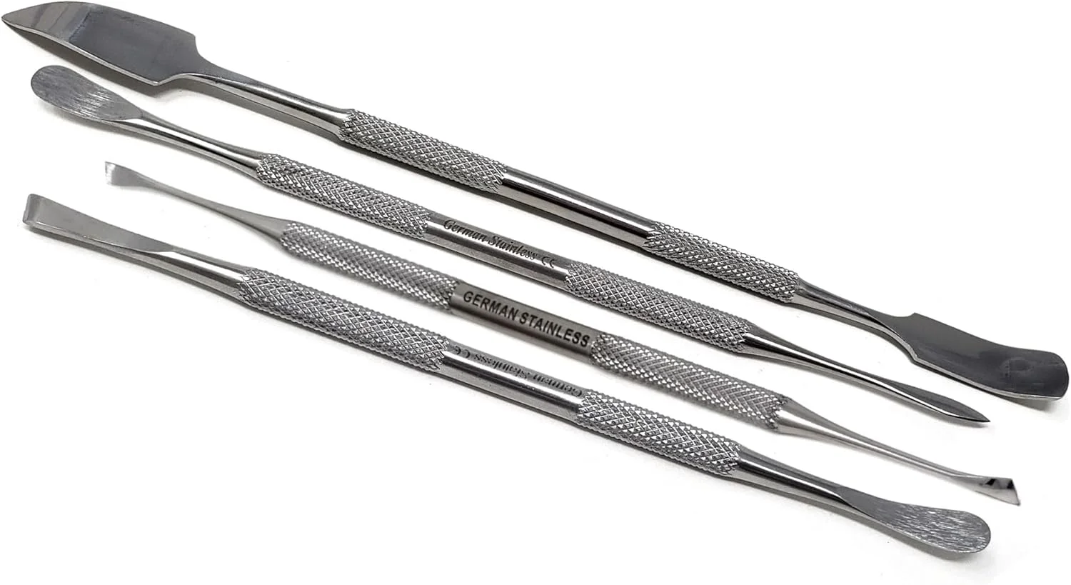 A2Z SCILAB - ست ابزار مجسمه سازی موم و خاک رس استیل ضد زنگ، ابزار حکاکی سفالگری - ابزار مدل سازی پلیمری مجسمه سازی برای خاک رس، سفالگری، آثار هنری سرامیکی و صنایع دستی تعطیلات (4 عددی)