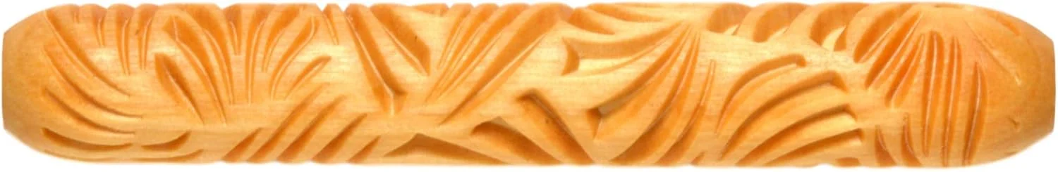 ابزار غلتکی چوبی سفالگری ام کی ام برای خاک رس (HR-53 طرح وحشی و دیوانه)