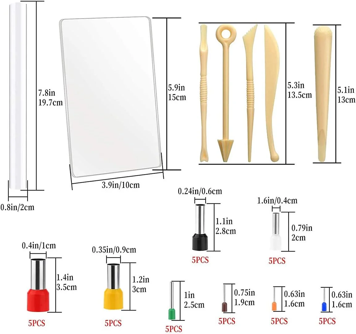 مجموعه ابزار سفال XYJPCCClay، برشگرهای گرد سفالی استیل ضد زنگ، ابزارهای حکاکی پلاستیکی، وردنه سفالی اکریلیک و ورق اکریلیک برای هنر سفال، ابزار سفالی DIY، 47 عدد مجموعه ابزار سفال XYJPCCClay، برشگرهای گرد سفالی استیل ضد زنگ، ابزارهای حکاکی پلاستیکی، وردنه سفالی اکریلیک و ورق اکریلیک برای هنر سفال، ابزار سفالی DIY، 47 عدد