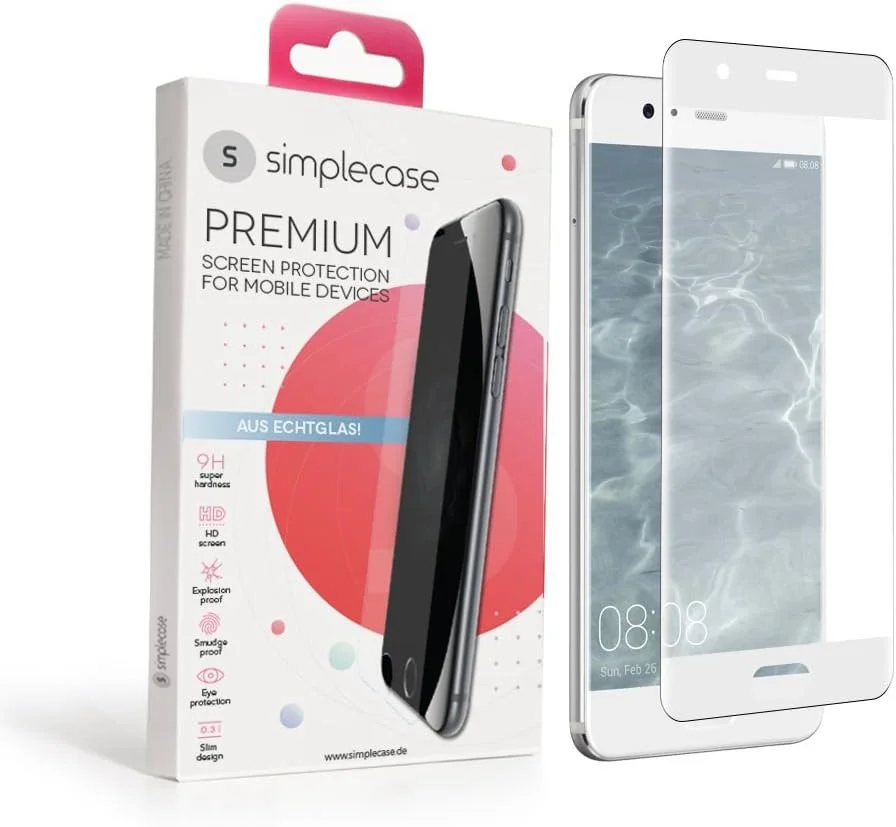 محافظ صفحه نمایش شیشه ای حرارت دیده Simplecase برای Huawei P10، محافظ صفحه نمایش ممتاز تمام صفحه، پوشش 100٪، محافظت بهینه، سختی فوق العاده 9H، سفید - بسته 1 عددی محافظ صفحه نمایش شیشه ای حرارت دیده Simplecase برای Huawei P10، محافظ صفحه نمایش ممتاز تمام صفحه، پوشش 100٪، محافظت بهینه، سختی فوق العاده 9H، سفید - بسته 1 عددی
