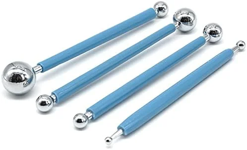 مجموعه 4 عددی ابزار توپی گریزلی، ابزار مدل سازی خمیر، قلم توپی، مجسمه سازی، سرامیک، استیل ضد زنگ آبی، ابزار تزئین کیک مجموعه 4 عددی ابزار توپی گریزلی، ابزار مدل سازی خمیر، قلم توپی، مجسمه سازی، سرامیک، استیل ضد زنگ آبی، ابزار تزئین کیک