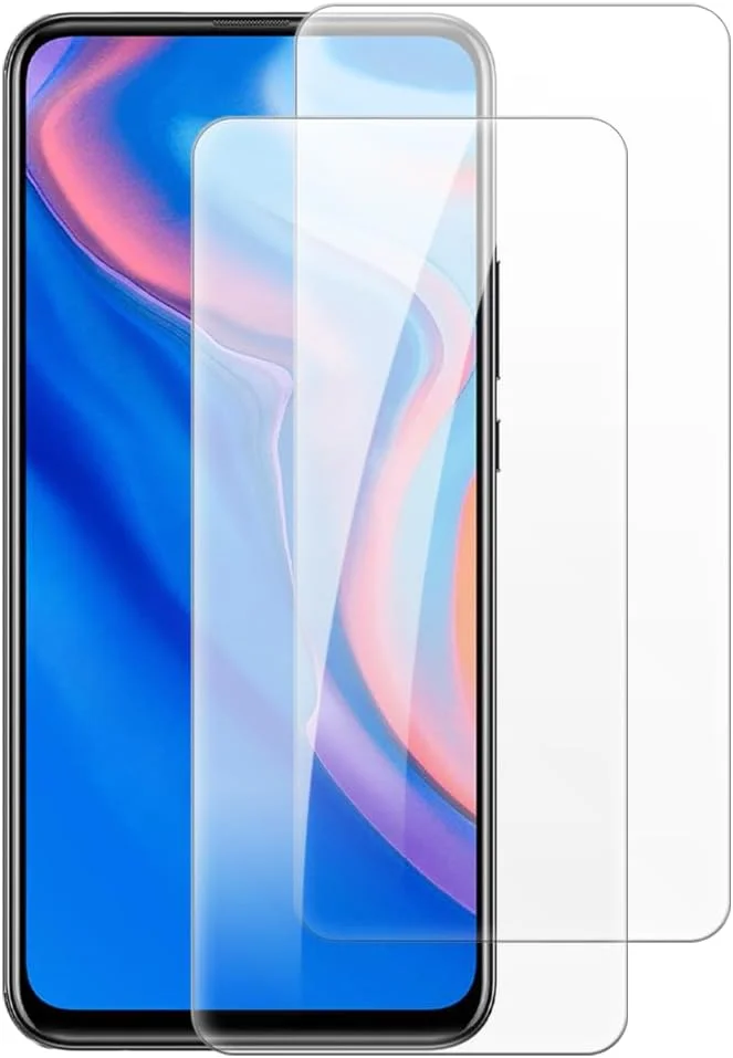 شنتایم [بسته 2 عددی] محافظ صفحه نمایش شیشه ای حرارت دیده سازگار با هوآوی پی اسمارت زد (6.59 اینچ)، HD شفاف ضد خش بدون حباب سازگار با قاب