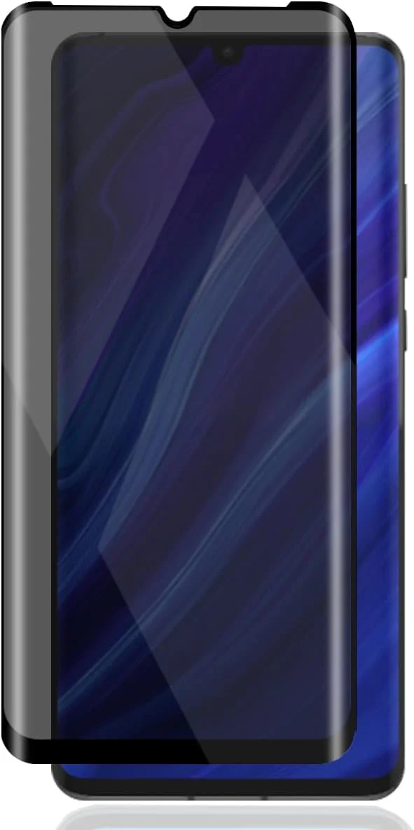 محافظ صفحه نمایش حریم خصوصی شیشه ای حرارت دیده Zerrshoo، یک عدد، مناسب برای گوشی Huawei P30 Pro، محافظ صفحه نمایش ضد خش با سختی 9H، فیلم محافظ صفحه نمایش حریم خصوصی