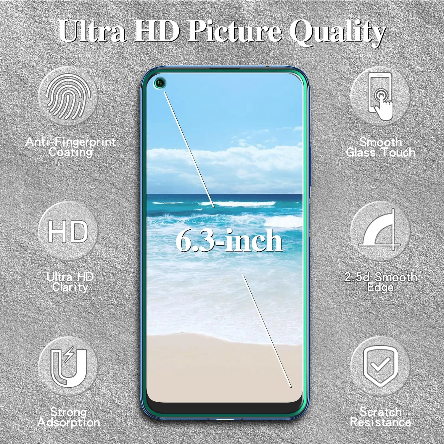 محافظ صفحه نمایش کسووه [بسته 3 عددی] شیشه حرارت دیده برای هوآوی نوا 5T، ضد خش، سختی 9H، فوق العاده مقاوم، HD شفاف، بدون حباب، سازگار با قاب، نصب آسان