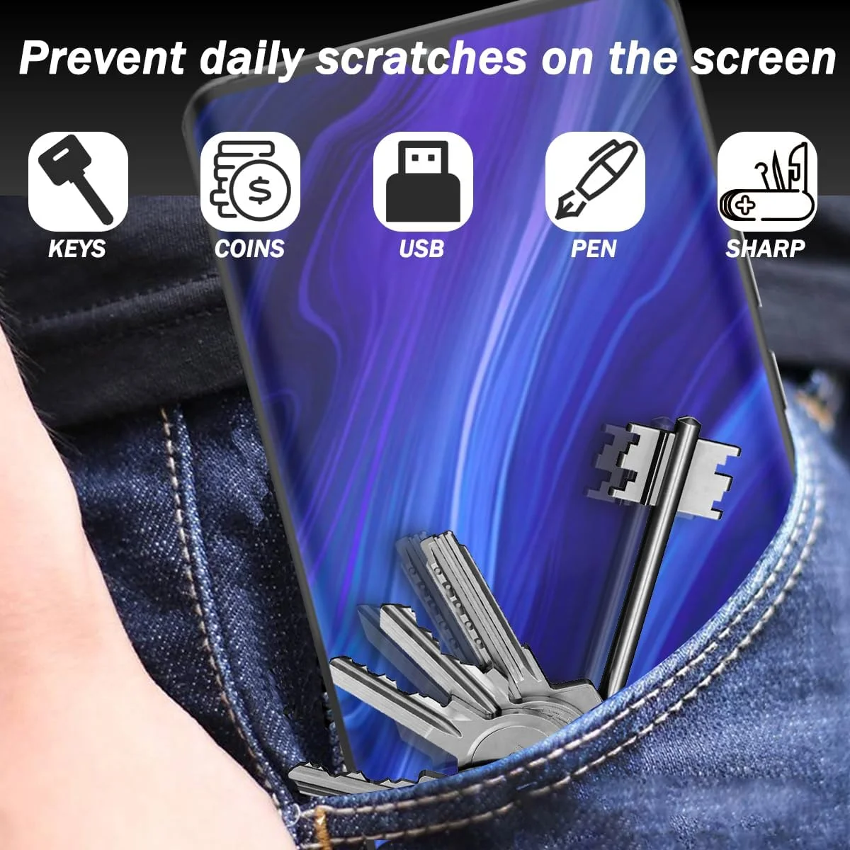 محافظ صفحه نمایش حریم خصوصی شیشه ای حرارت دیده Zerrshoo، یک عدد، مناسب برای گوشی Huawei P30 Pro، محافظ صفحه نمایش ضد خش با سختی 9H، فیلم محافظ صفحه نمایش حریم خصوصی