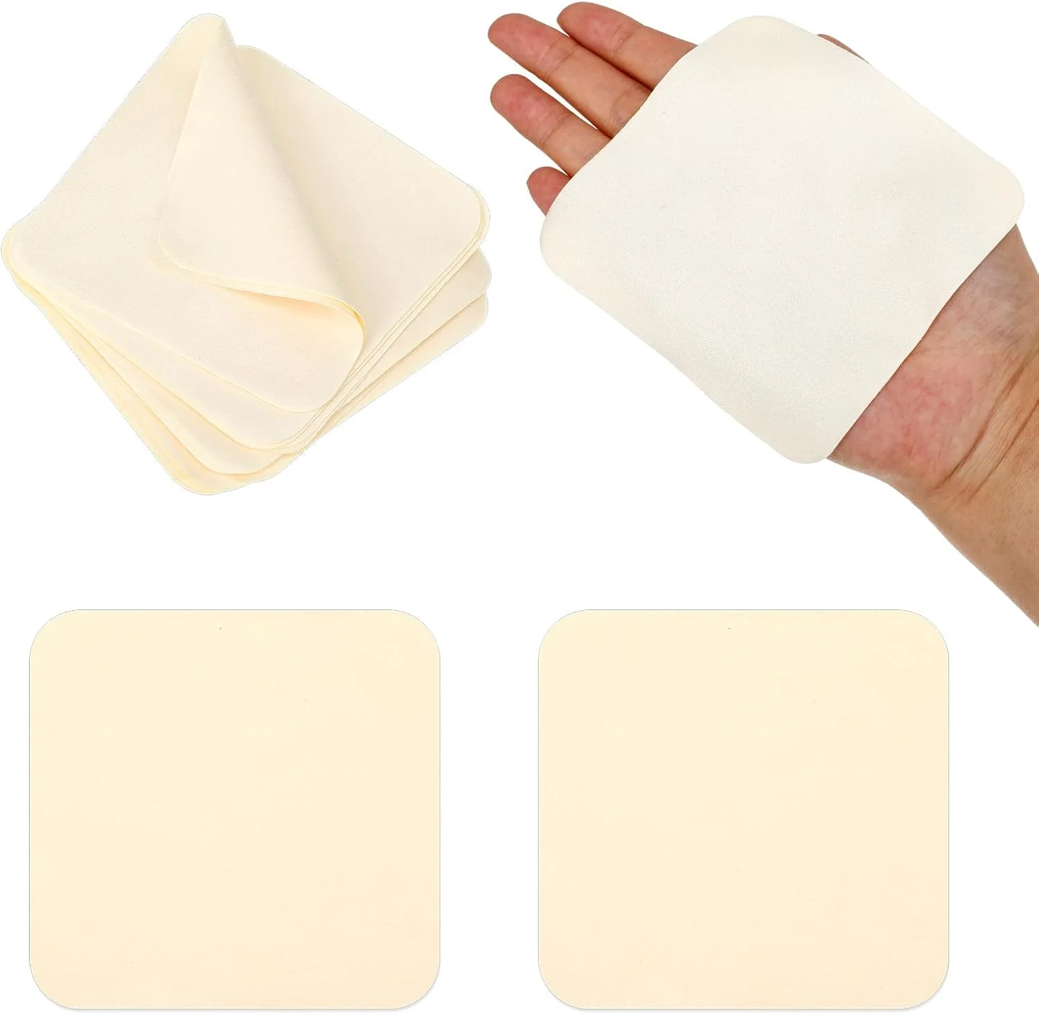 20 عدد پارچه شمواه از پیش برش خورده برای صاف کردن لبه ظروف سفالی، پارچه نرم رسی، کیت ابزار سفالگری، ابزار و لوازم سرامیکی، ابزار پرداخت سرامیک